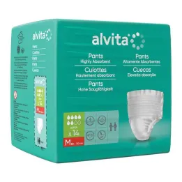 Alvita Inkontinensbukse super medium, 14 stk
