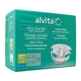 Alvita Alt-i-ett inkontinenstruser superstore for dagen, 24 stk