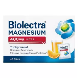 BIOLECTRA Magnesium 400 mg ultradrikkegranulat oransje, 40 stk