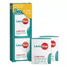 LACTOSTOP 3300 FCC tabletter klikkdispenser Dop.Pa., 2X100 stk