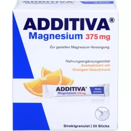 Additiva Magnesium 375 mg Sticks Orange, 20 stk