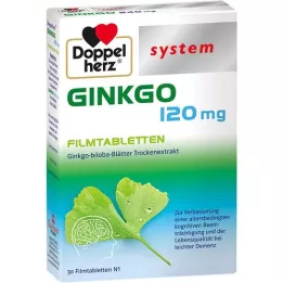 DOPPELHERZ Ginkgo 120 mg systemfilm -belagte tabletter, 30 stk