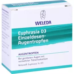 EUPHRASIA D 3 Enkelt stokk øyedråper, 20x0,4 ml