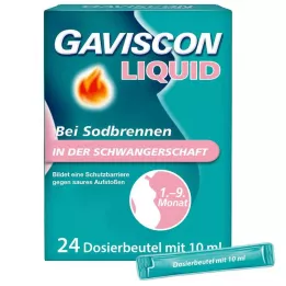 GAVISCON Væske 500 mg/267 mg/160 mg Susp.z.Einn., 24X10 ml