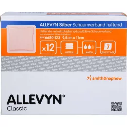 ALLEVYN sølvskumblanding 9,5x11 cm lim, 12 stk