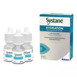 SYSTANE HYDRATION Smørende dråper for øynene, 3X10 ml