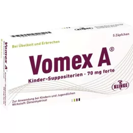 VOMEX A Childrens Suppositories 70 mg Forte, 5 stk