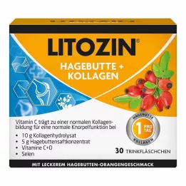LITOZIN Drikkeflaske av nype+kollagen, 30X25 ml