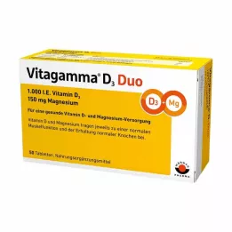 VITAGAMMA D3 Duo 1000 IE Vitamin D3 150mg Magnes.NEM, 50 stk