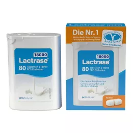 LACTRASE 18 000 FCC tabletter i dispenser dobbel pakke, 2X40 stk