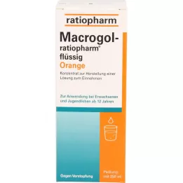 Macrogol ratiopharm Flytende oransje mot forstoppelse, 250 ml