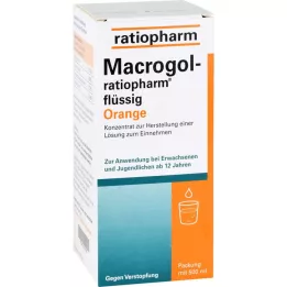 Macrogol ratiopharm Flytende oransje mot forstoppelse, 500 ml