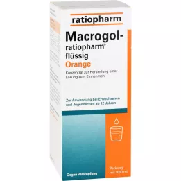 Macrogol ratiopharm Flytende oransje mot forstoppelse, 1000 ml