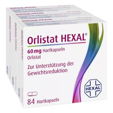 ORLISTAT HEXAL 60 mg harde kapsler, 3X84 stk ORLISTAT HEXAL 60 mg harde kapsler, 3X84 stk