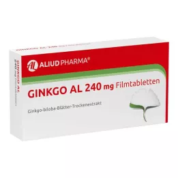 GINKGO AL 240 mg filmdrasjerte tabletter, 120 stk