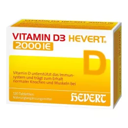 VITAMIN D3 HEVERT 2000 IE tabletter, 120 stk
