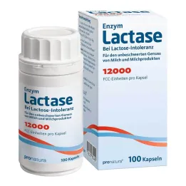 Laktase 12 000 FCC kapsler, 100 stk
