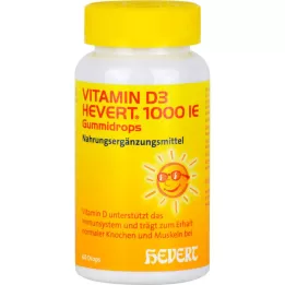 Vitamin D3 Hevert 1. 000 I. E. Gummi Drops, 60 stk