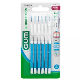 GUM Bi-retningen interdental børster 0,9 mm blå, 6 stk