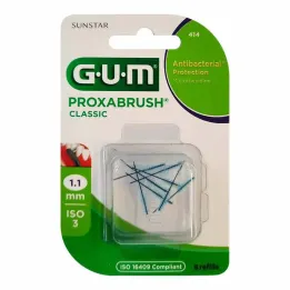 GUM Proxabrush Classic erstatningsbørster 1,1 mm, 8 stk