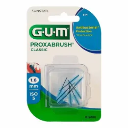 GUM Proxabrush Classic erstatningsbørster 1,6 mm, 8 stk