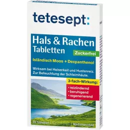 TETESEPT Hals & Halstabletter sukkerfri, 20 stk