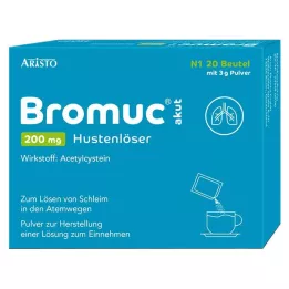 BROMUC akutt 200 mg hoste slimløsende pille for oral administrering, 20 stk