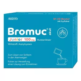 BROMUC akutt Junior 100 mg hoste slimløsende P.H.e.L.z.E., 20 stk