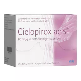 CICLOPIROX acis 80 mg/g aktiv ingrediens neglelakk, 3 g