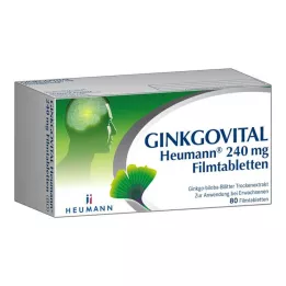 GINKGOVITAL Heumann 240 mg filmdrasjerte tabletter, 80 stk