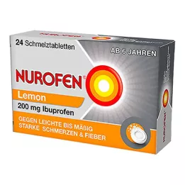 NUROFEN 200 mg Sitron smeltbare tabletter, 24 stk