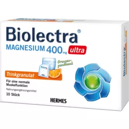 Biolectra Magnesium 400 mg Ultra Drinking Granules Orange, 10 stk