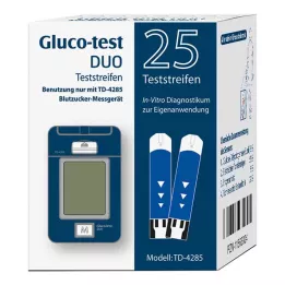GLUCO TEST DUO Teststrimler, 25 stk