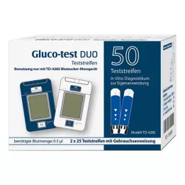 GLUCO TEST DUO Teststrimler, 50 stk