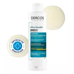 VICHY DERCOS ultrasensitiv sjampo tørr hodebunn, 200 ml