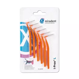 MIRADENT Interdentalbørste I-Prox L 0,8 mm oransje, 6 stk