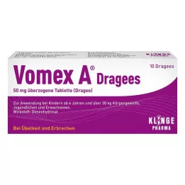 VOMEX A Dragees 50 mg drasjerte tabletter, 10 stk