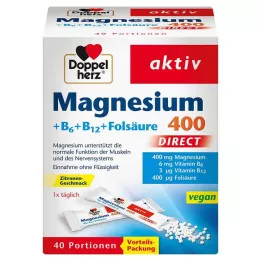 DOPPELHERZ Magnesium+B Vitaminer DIRECT Pellets, 40 stk