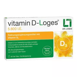 VITAMIN D-LOGES 5600 IE ukentlig depot tyggetabletter familiepakke, 60 stk