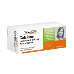 CALCIUM-RATIOPHARM 500 mg tyggetabletter, 100 stk