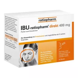 IBU-RATIOPHARM direkte 400 mg pulver til oral bruk, 20 stk