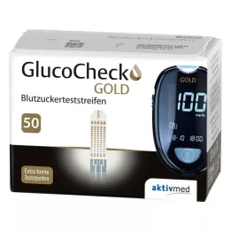 GLUCOCHECK GOLD Blodsukkerprøvestrimler, 50 stk