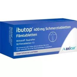 IBUTOP 400 mg smertestillende filmdrasjerte tabletter, 50 stk