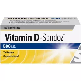 Vitamin D Sandoz 500 dvs. tabletter, 100 stk