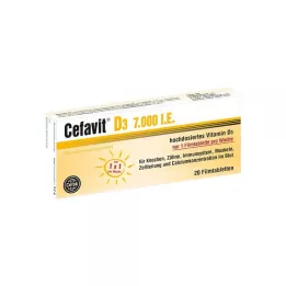 CEFAVIT D3 7000 IE filmdrasjerte tabletter, 20 stk