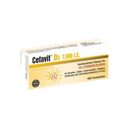 CEFAVIT D3 7000 IE filmdrasjerte tabletter, 100 stk