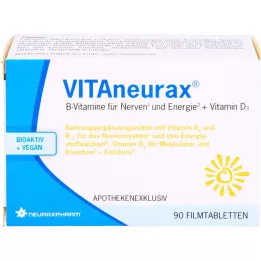Vitanurax B Vitaminer + Vitamin D3 Filmdrasjerte tabletter, 90 stk