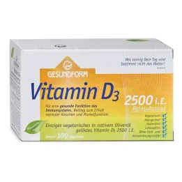 Sunn form vitamin D3 2.500 Dvs.Vega caps (100 stykker)
