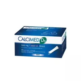 CALCIMED D3 500 mg/1000 I.E. Direkte granulat, 60 stk
