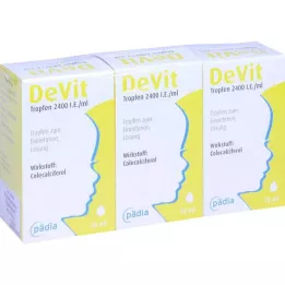 DEVIT Dråper 2400 IE/ml orale dråper, 3X10 ml